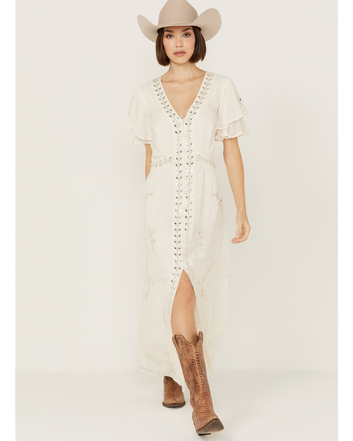 Women's Shyanne Embellished Short Sleeve Maxi Dress
