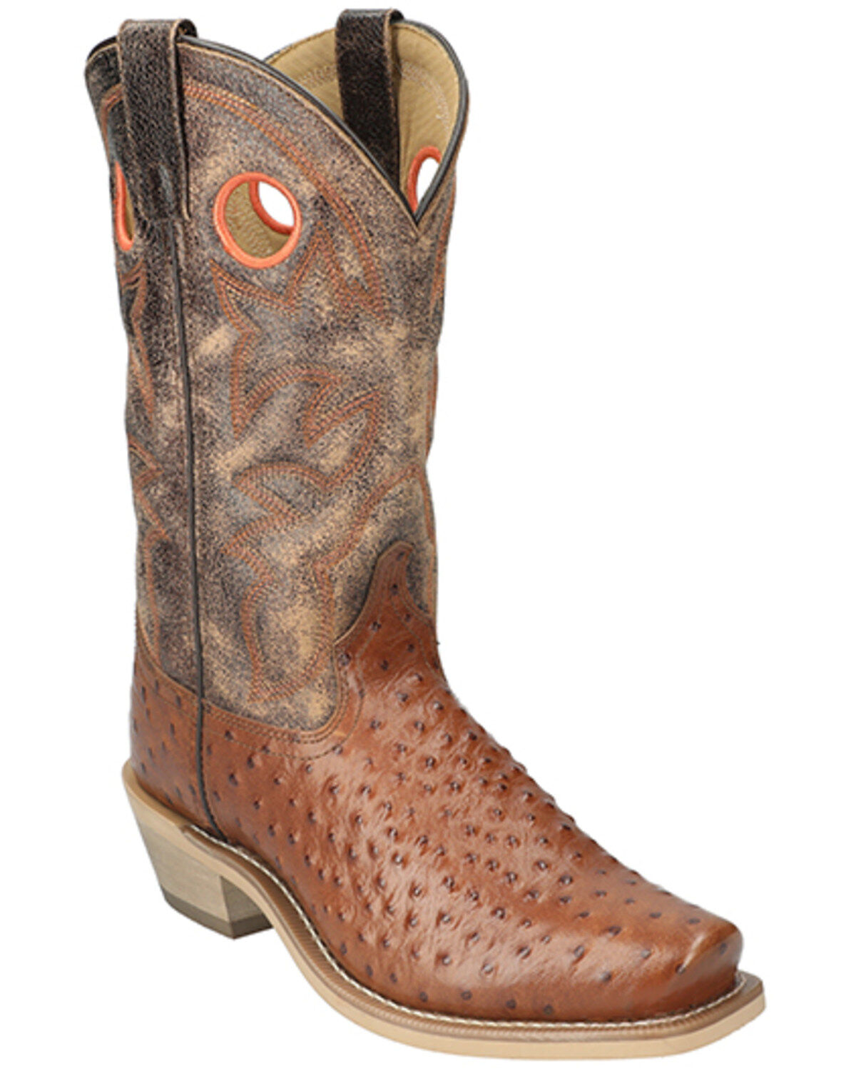 Men's Smoky Mountain Santa Fe Ostrich Print Performance Boots - Square