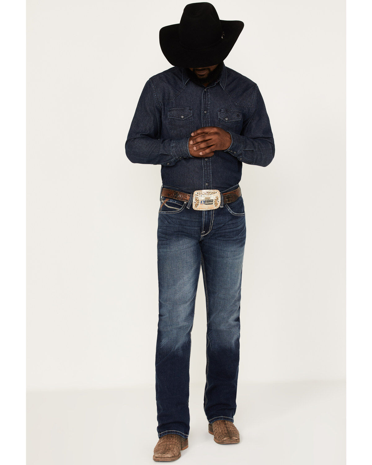 Men's Ariat Dark Wash M7 Ralston Mission Bootcut Jeans