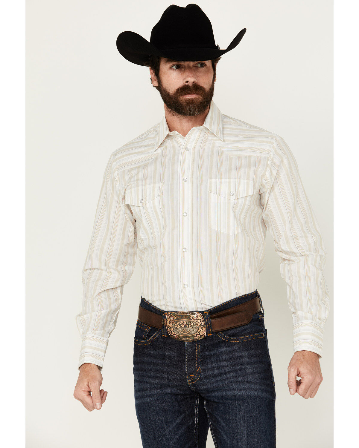 Men's Roper Serape Striped Long Sleeve Pearl Snap Western Shirt