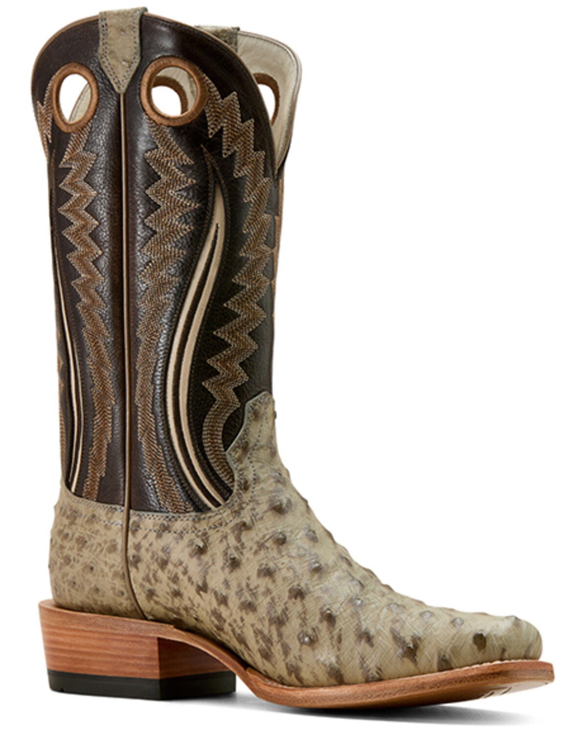 Men's Ariat Futurity Outlaw Exotic Ostrich Western Boots - Square Toe