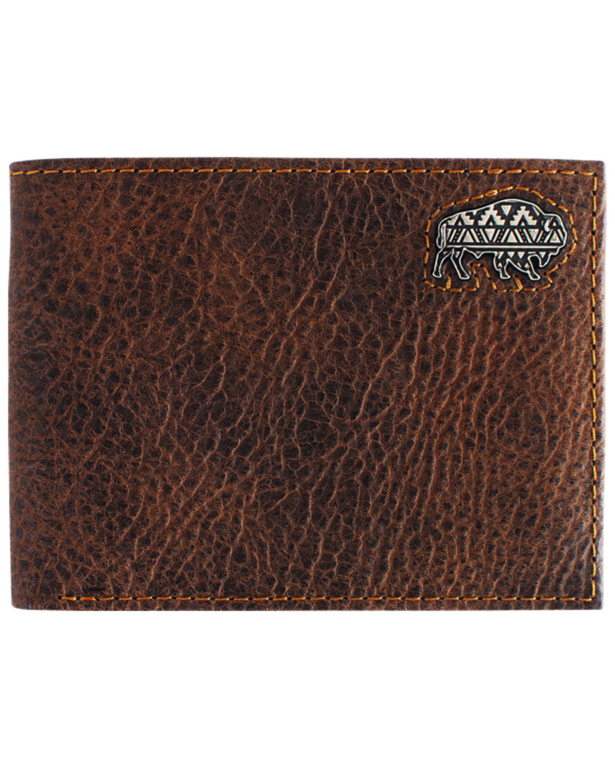 Men's Red Dirt Hat Bifold Bison Concho Leather Wallet