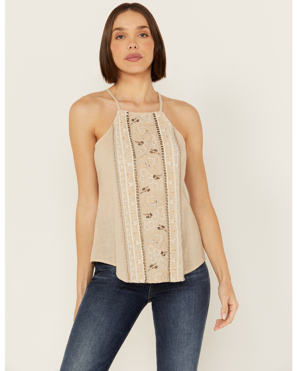 Women's Shyanne Embellished Halter Tank