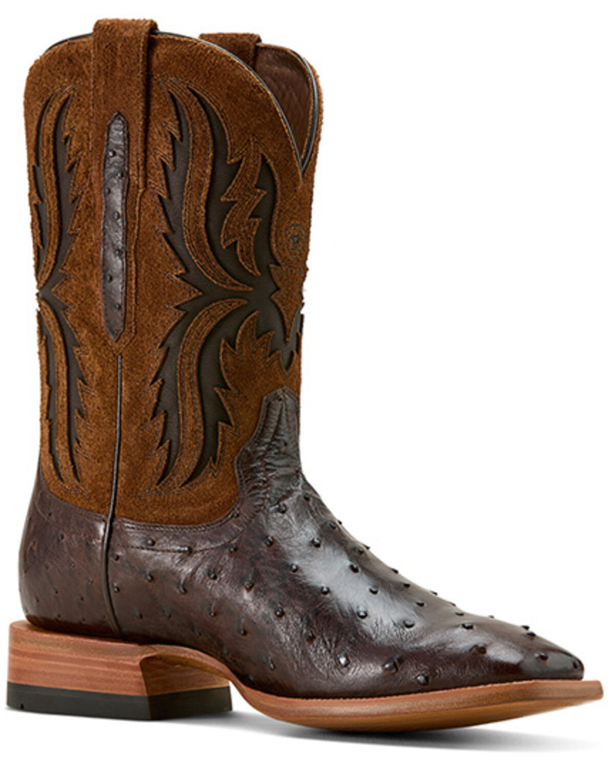 Men's Ariat Drifter Exotic Ostrich Western Boots - Broad Square Toe