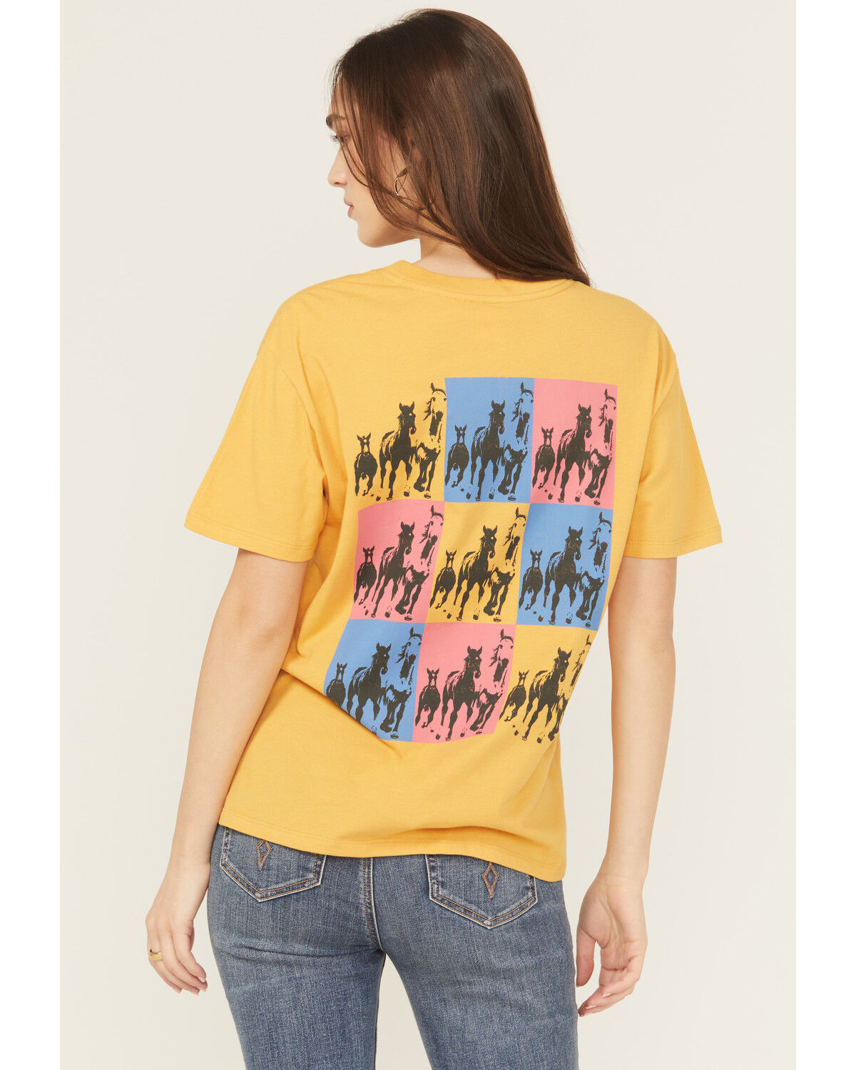 Women's White Crow Run Wild Short Sleeve Graphic Tee