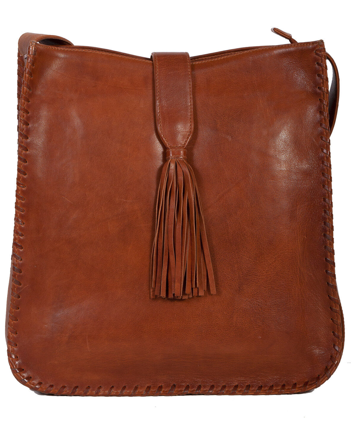 Women's Scully Leather Bag With Whipstitching