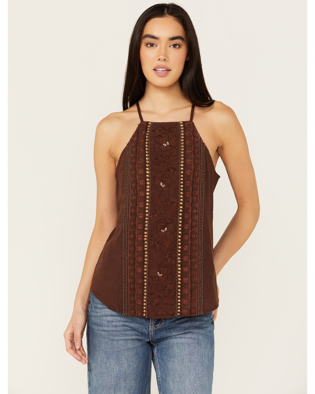 Women's Shyanne Embellished Halter Tank