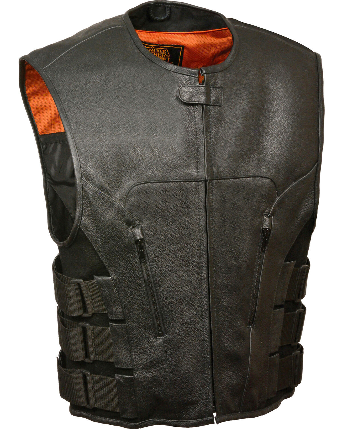 Men's Milwaukee Leather SWAT Style Zipper Front Vest