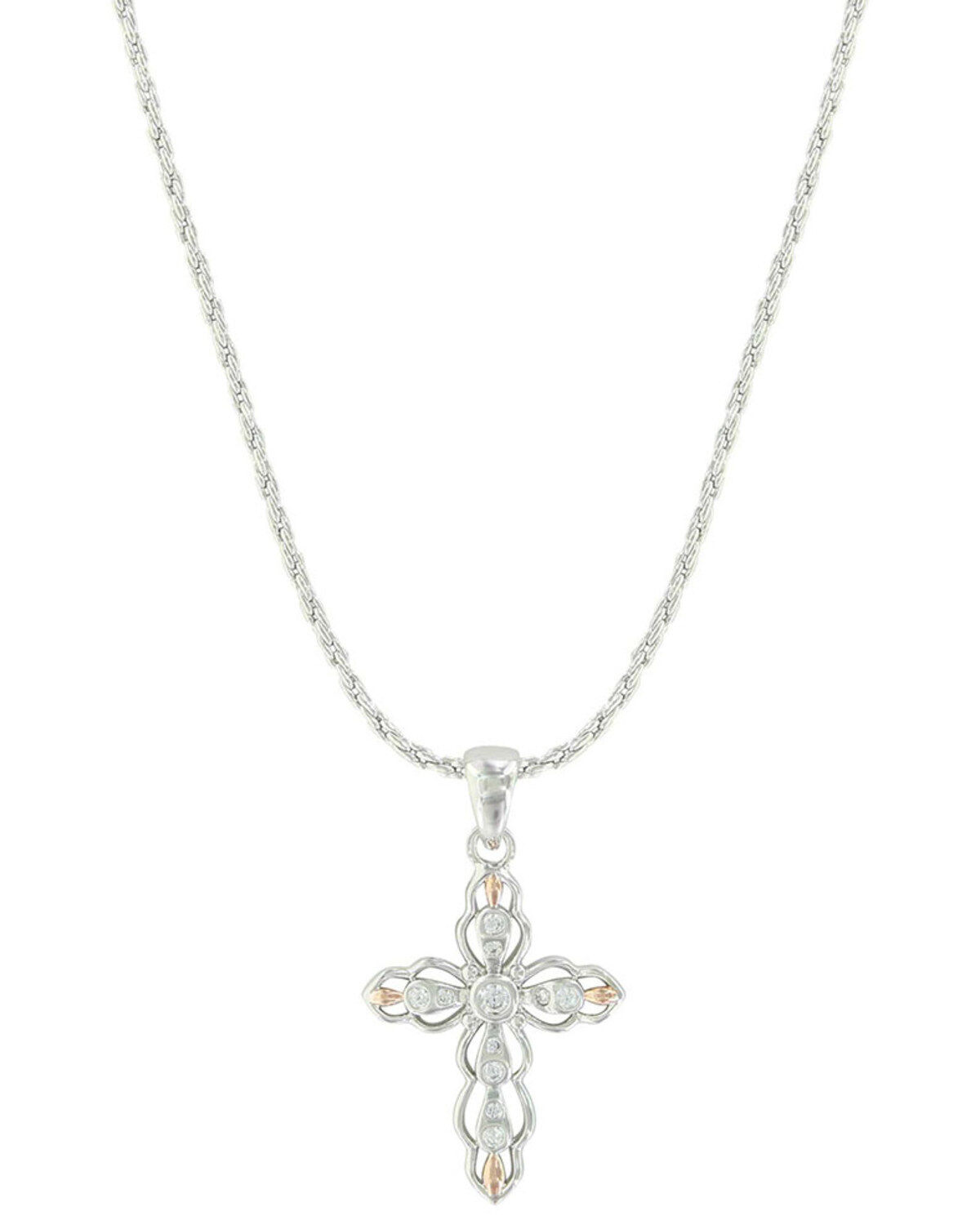 Women's Montana Silversmiths Against The Light Cross Necklace