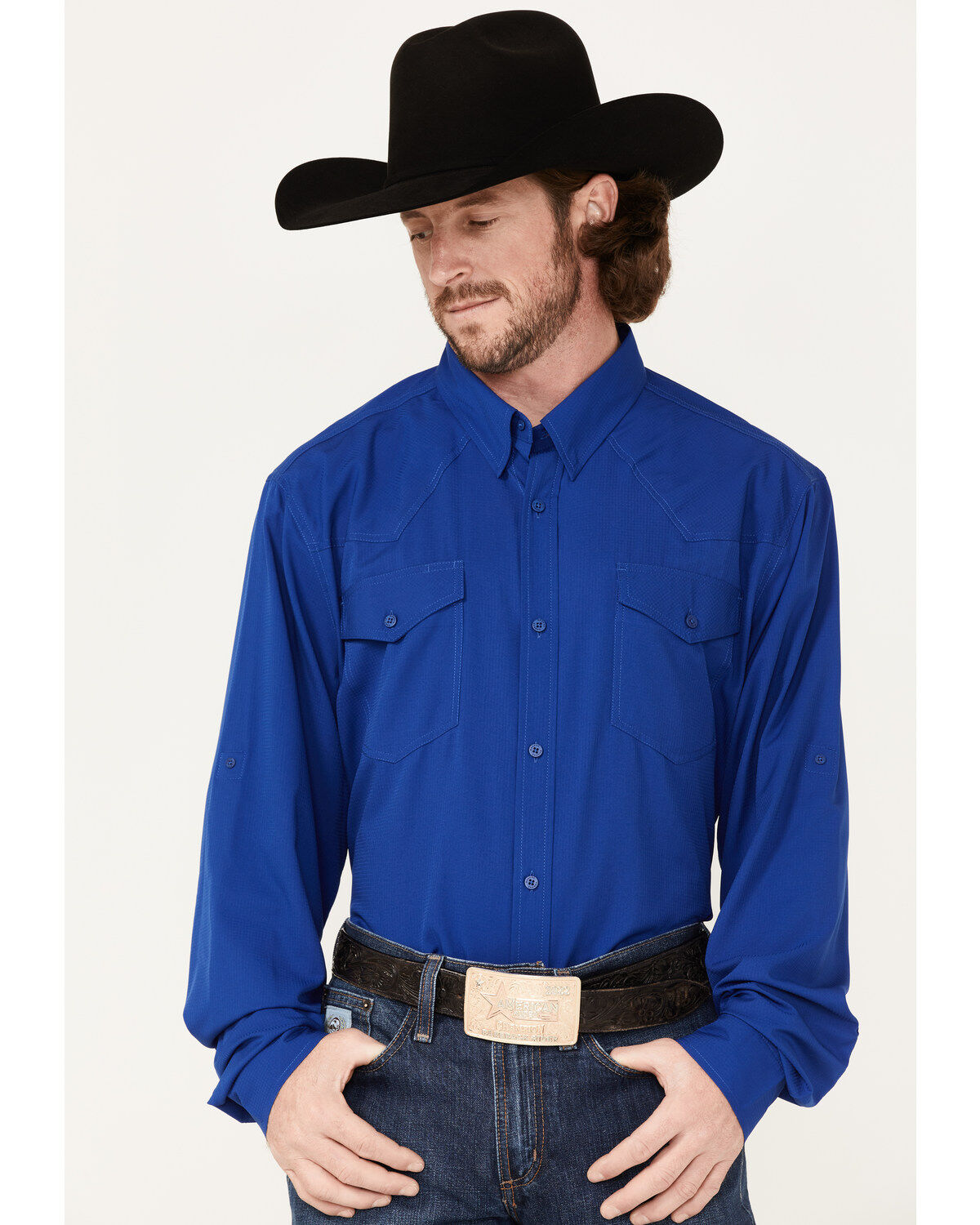 Men's RANK 45 Roughie Performance Long Sleeve Button-Down Shirt