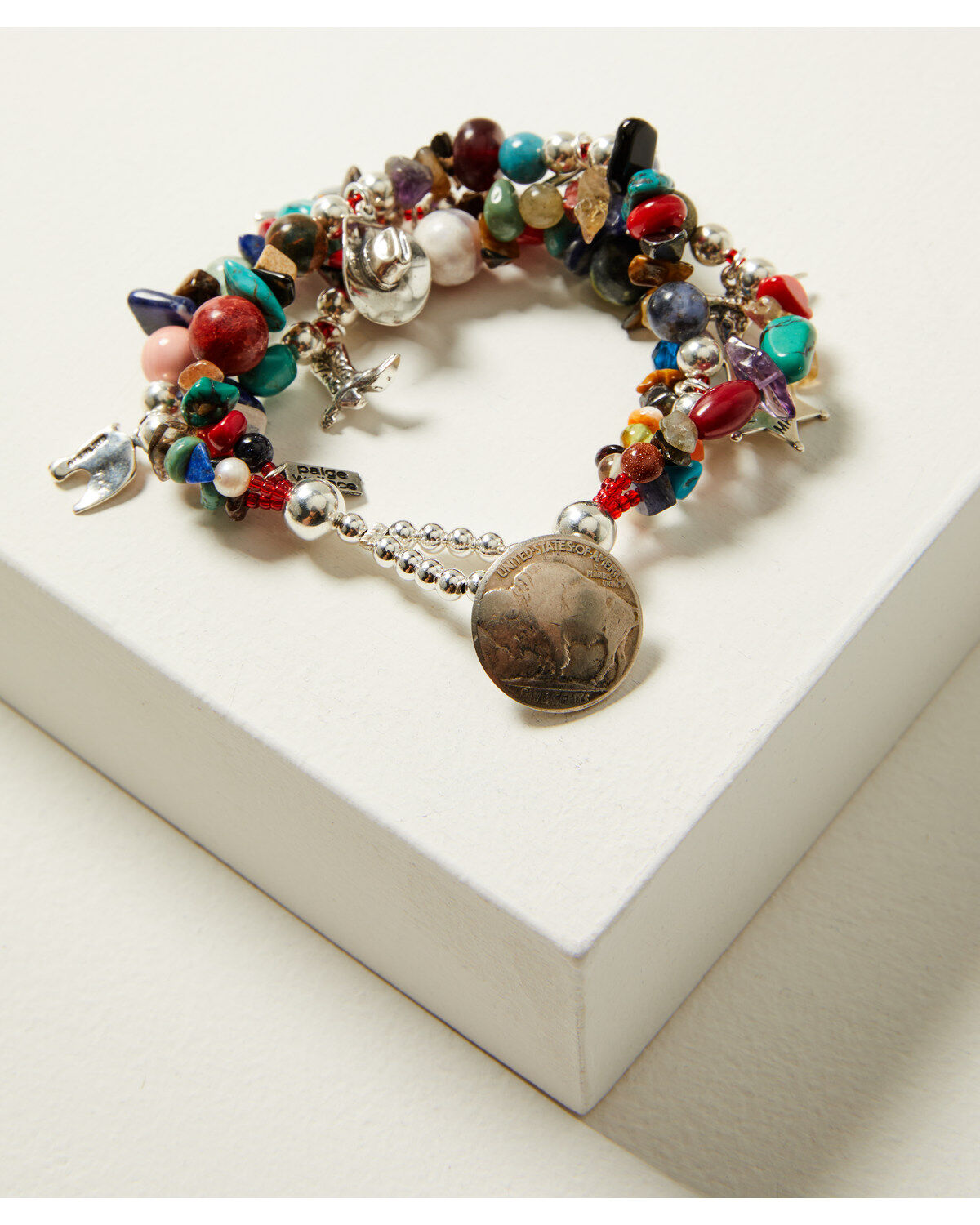 Women's Paige Wallace Multi Stone Western Charm Bracelet