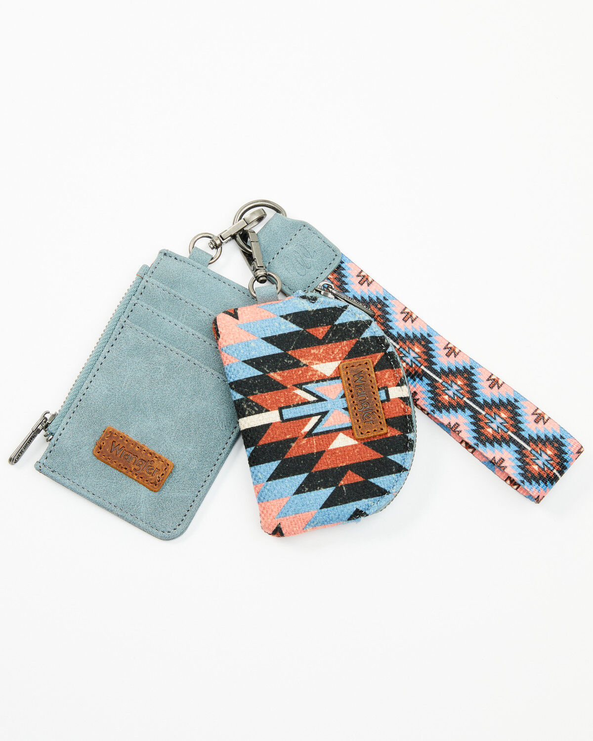 Wrangler Southwestern Print Keychain Coin Wallet