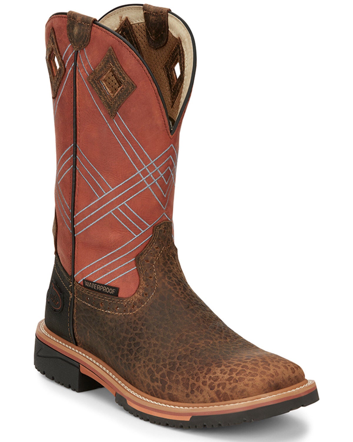 Men's Justin Dalhart Waterproof Western Work Boots - Soft Toe