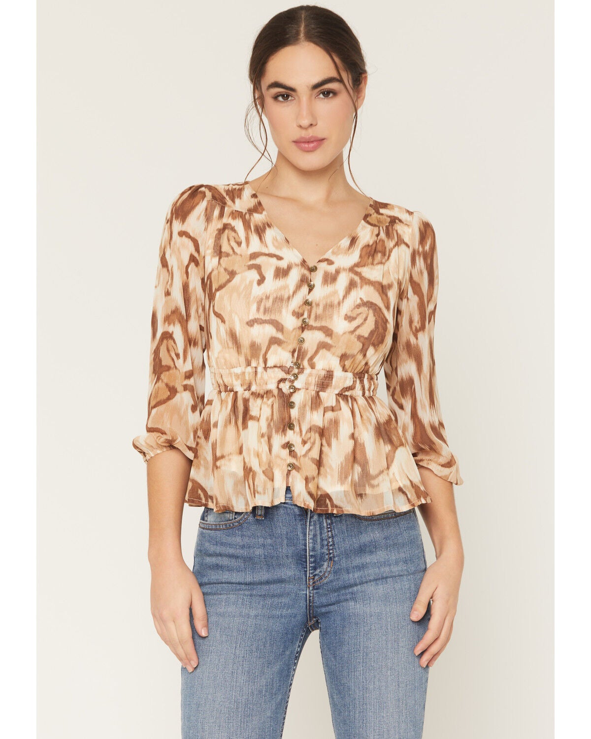 Women's Shyanne Horse Print Chiffon Top
