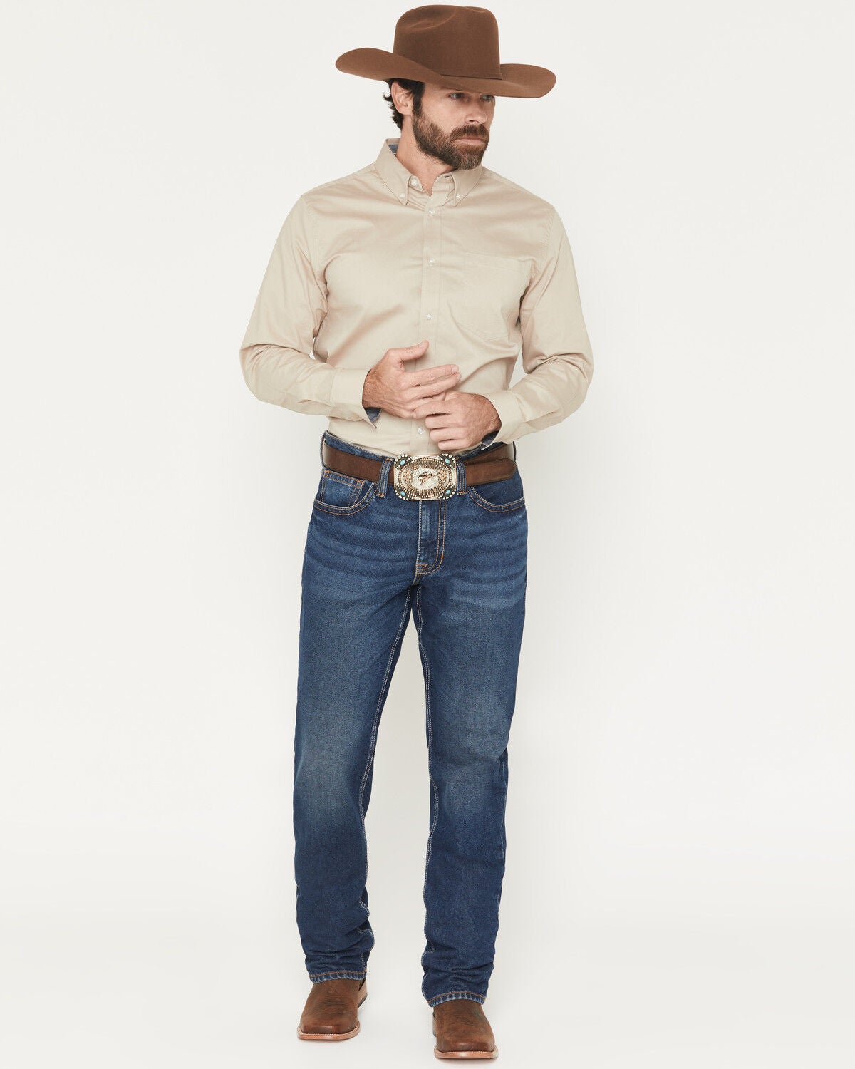 Men's Cody James Dakota Wash Jackson Slim Straight Rigid Denim Jeans