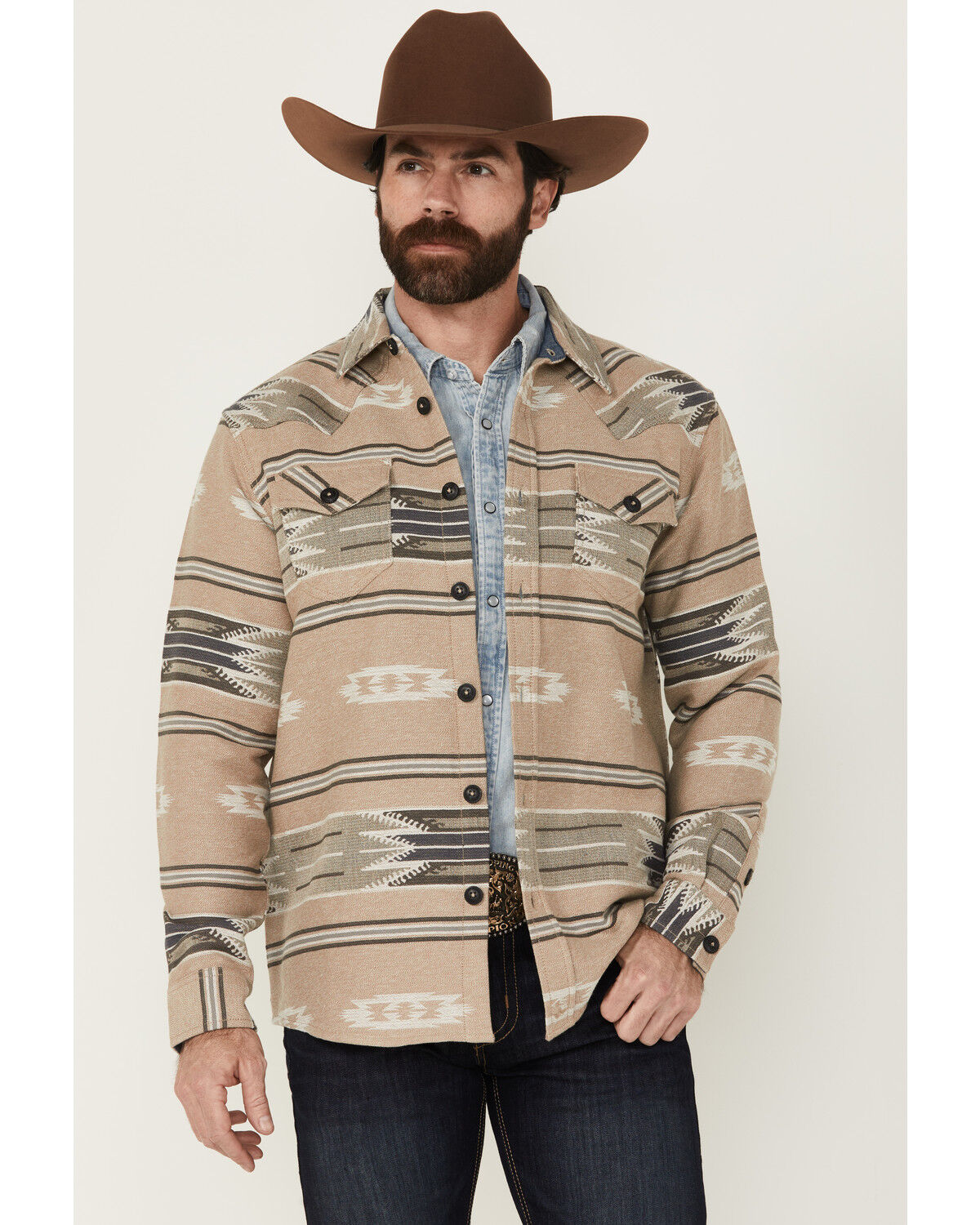 Men's Cody James Dustbowl Southwestern Print Shirt Jacket
