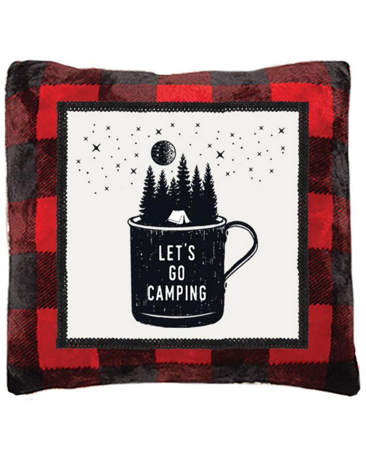 Carstens Home Red Buffalo Plaid Camping Rustic Throw Pillow