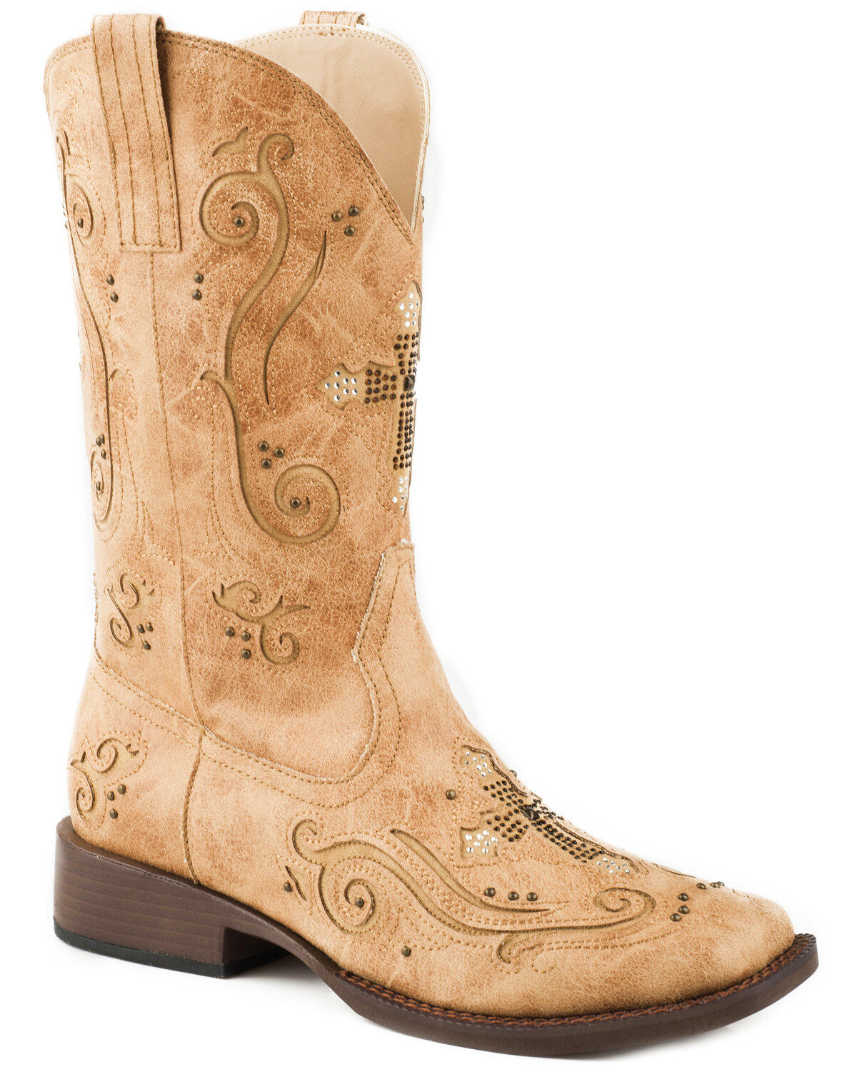 Women's Roper Faith Cross Inlay Boots - Square Toe