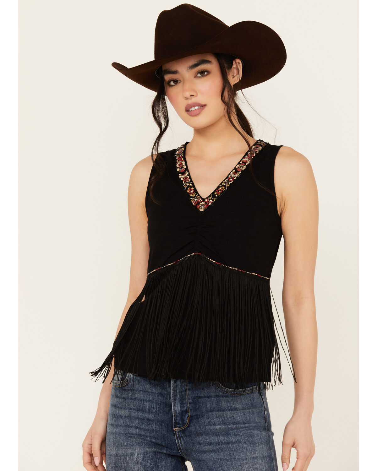 Women's Shyanne Fringe Beaded Tank