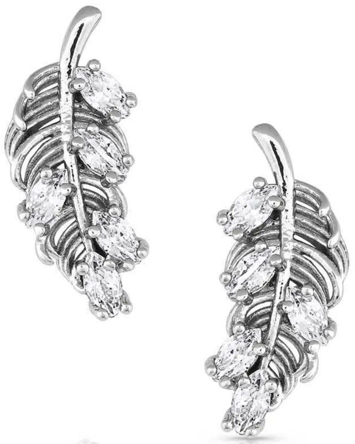 Women's Montana Silversmiths Bridgerton Feather Earrings