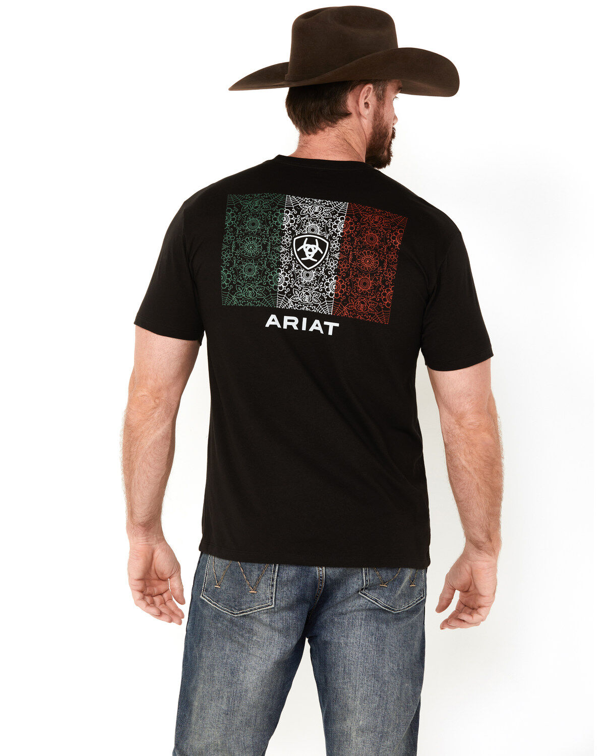 Men's Ariat Sugar Flag Mexico Short Sleeve Graphic T-Shirt