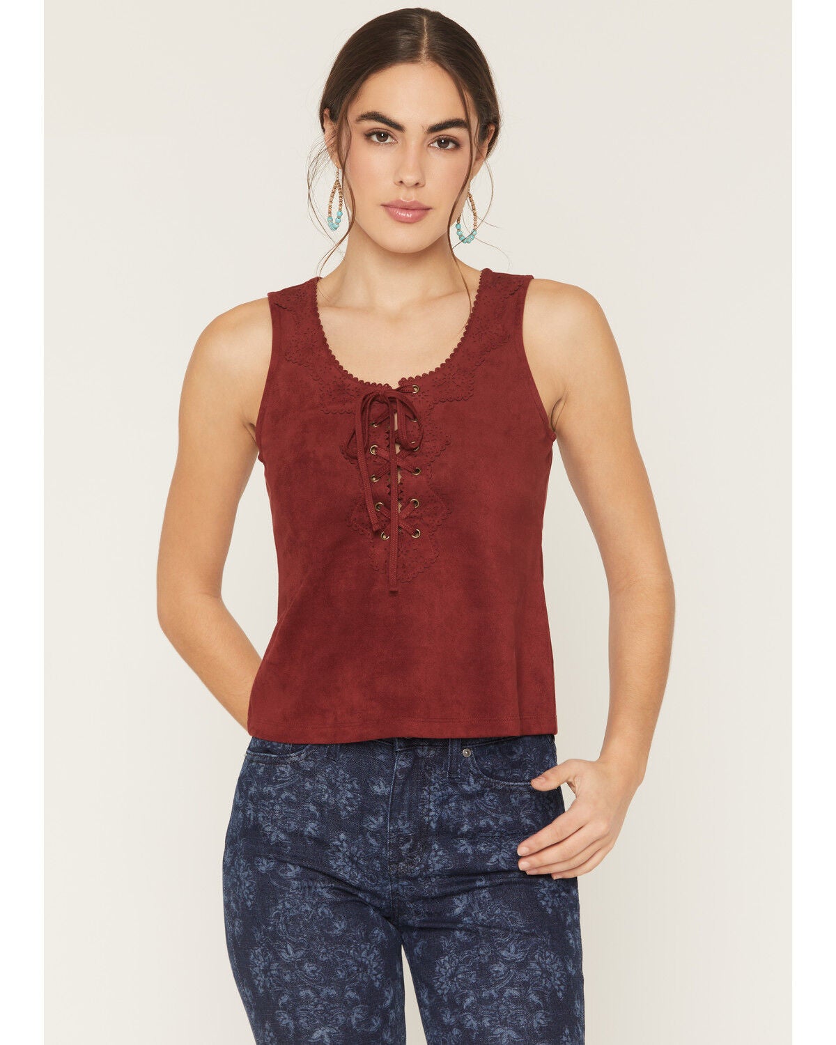 Women's Shyanne Cut Out Tie-Front Tank