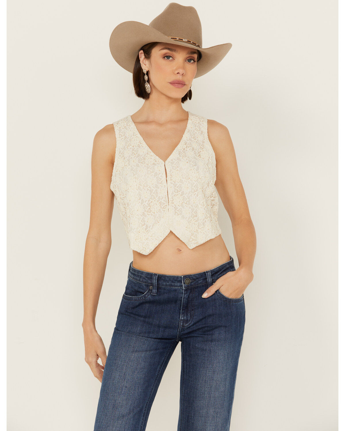 Women's Shyanne Beaded Lace Vest