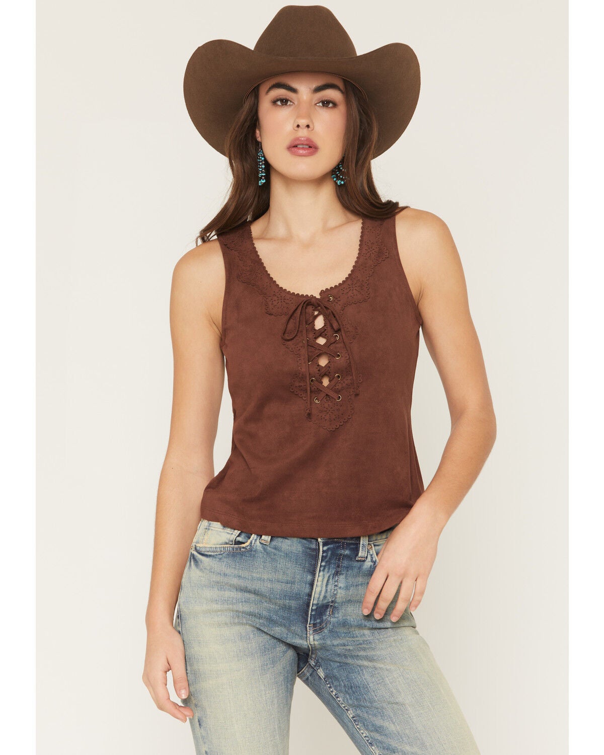 Women's Shyanne Cut Out Tie-Front Tank