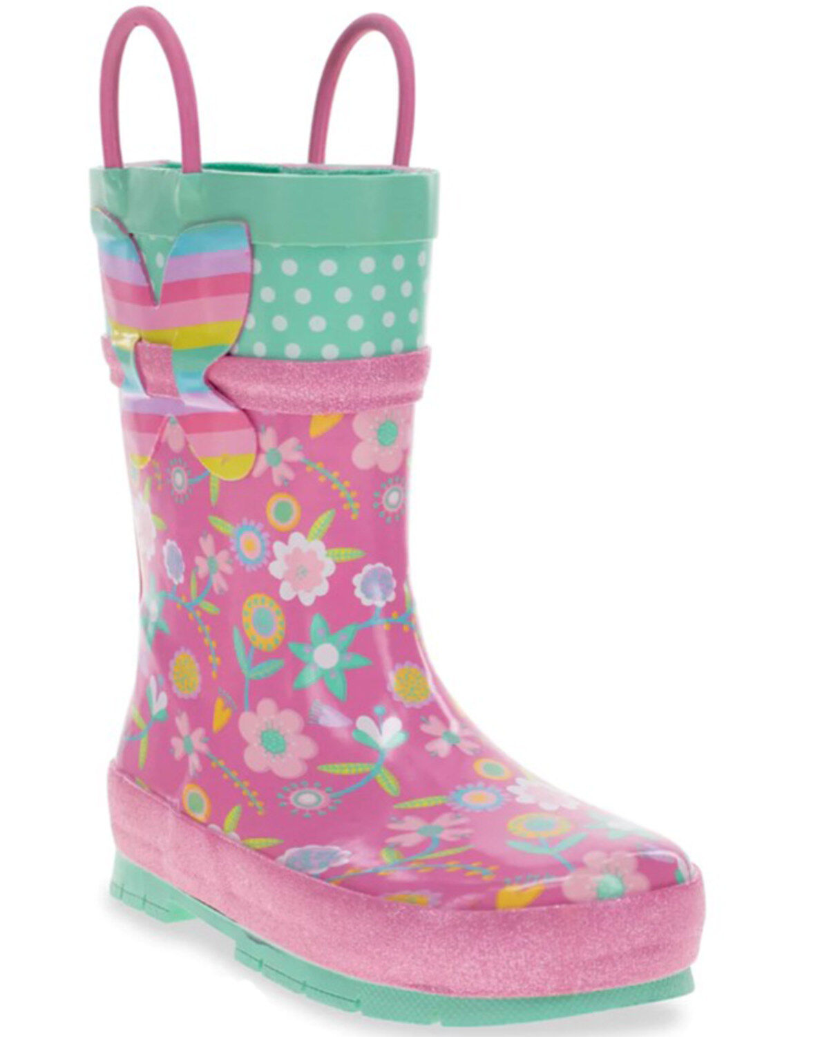 Girls' Western Chief Flutter Rain Boots - Round Toe