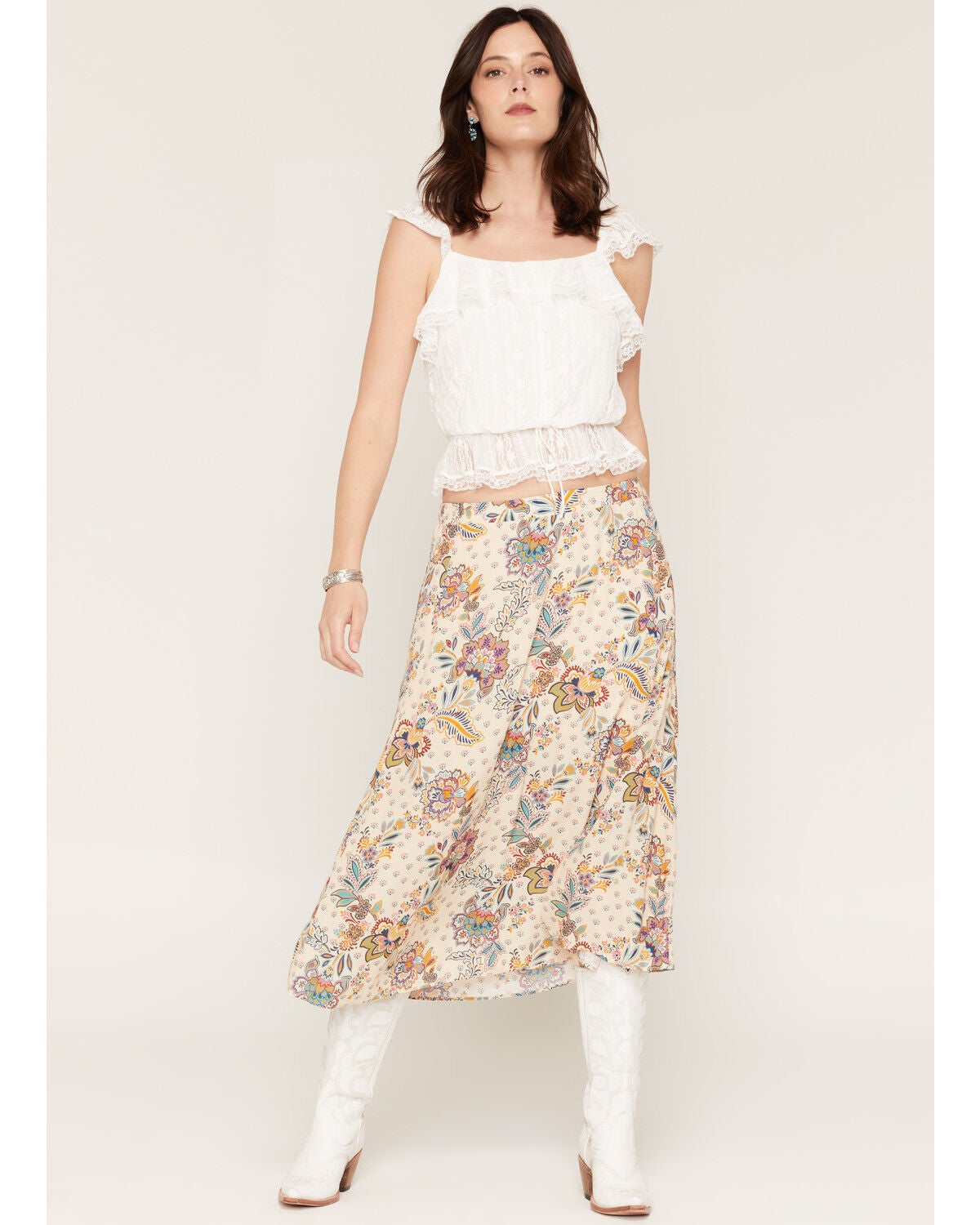Women's Shyanne Raintree Floral Print Midi Skirt