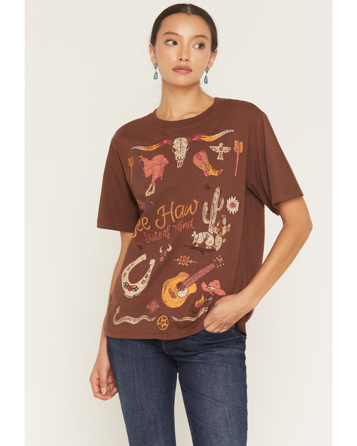 Women's Shyanne Western Embroidered Short Sleeve Graphic Tee