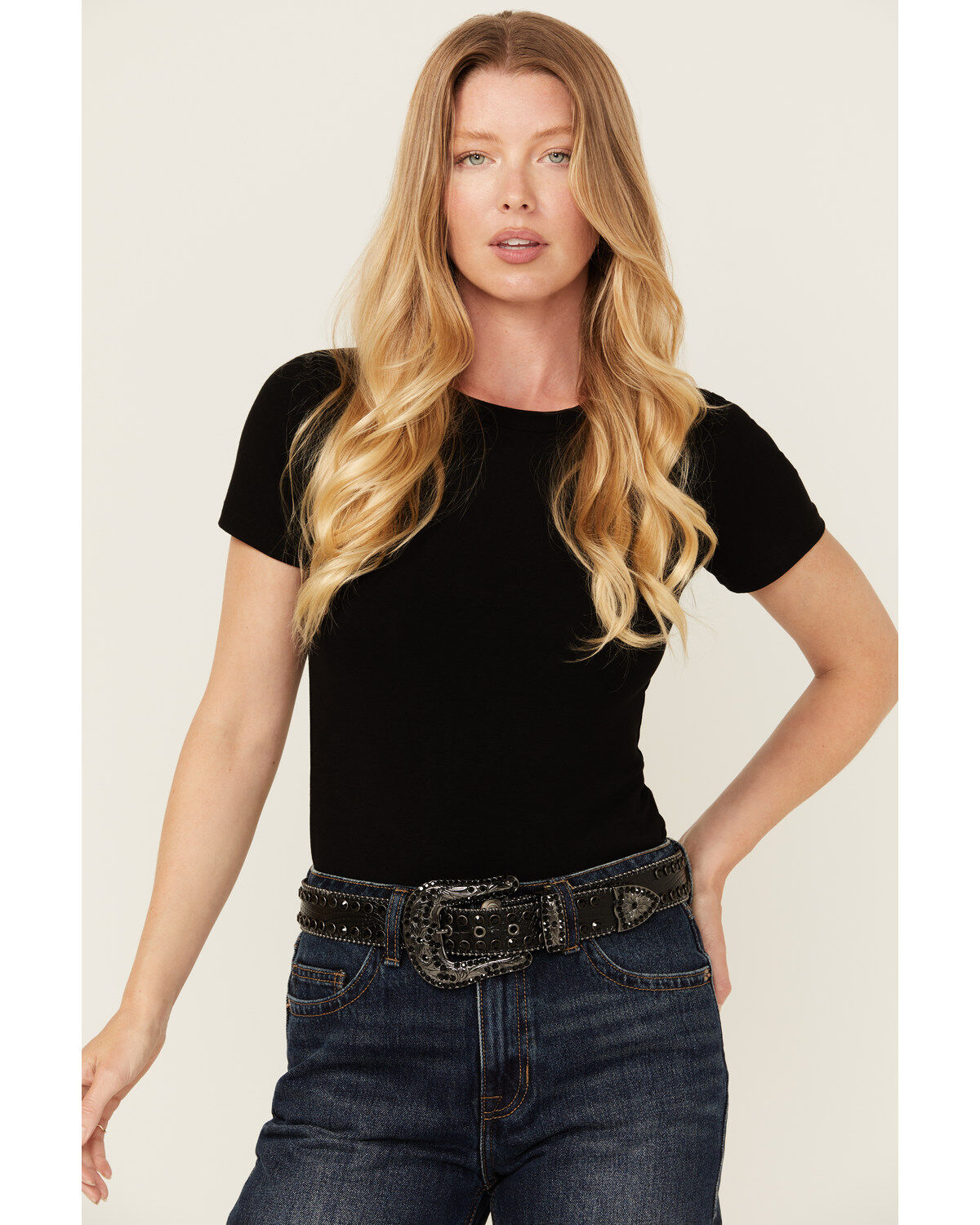 Women's Shyanne Crocodile Print Rhinestone Belt