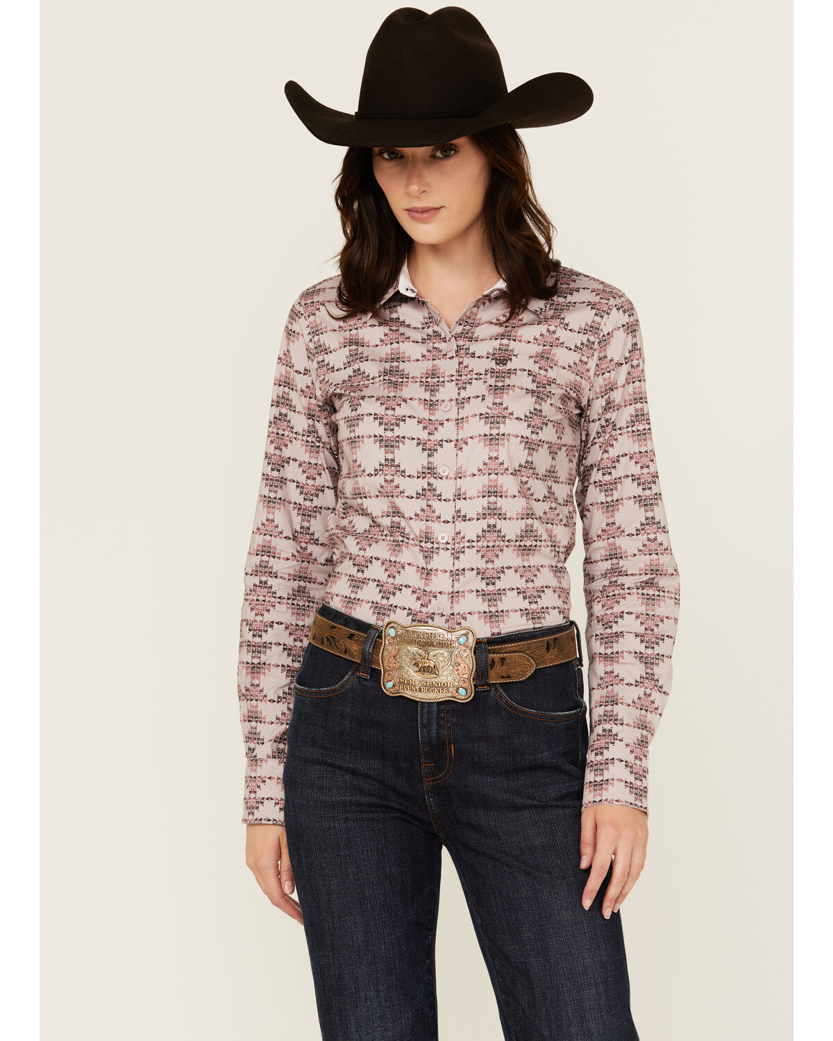 Women's Ariat Kirby Southwestern Print Long Sleeve Button-Down Stretch