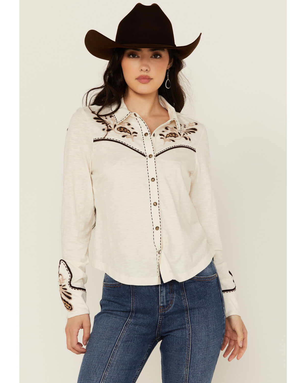 Women's Shyanne Embroidered Long Sleeve Snap Western Shirt