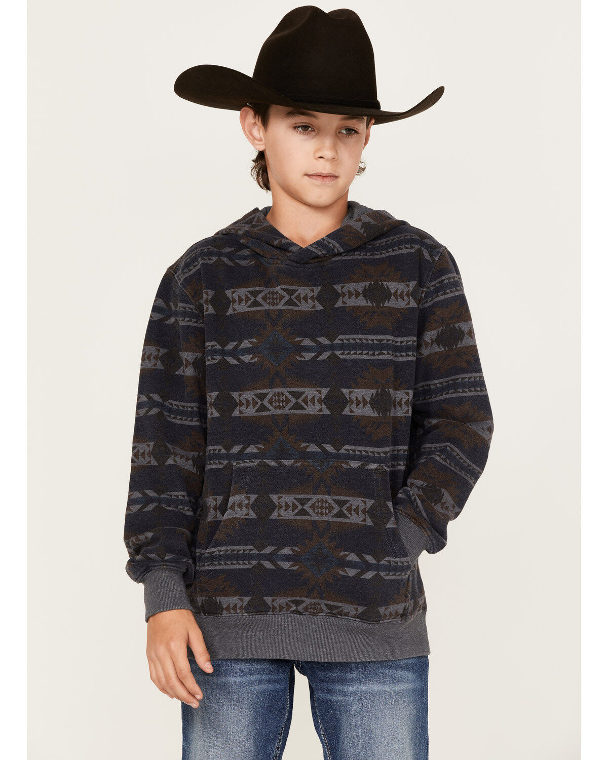 Boys' Ariat Southwestern Print Hooded Sweatshirt