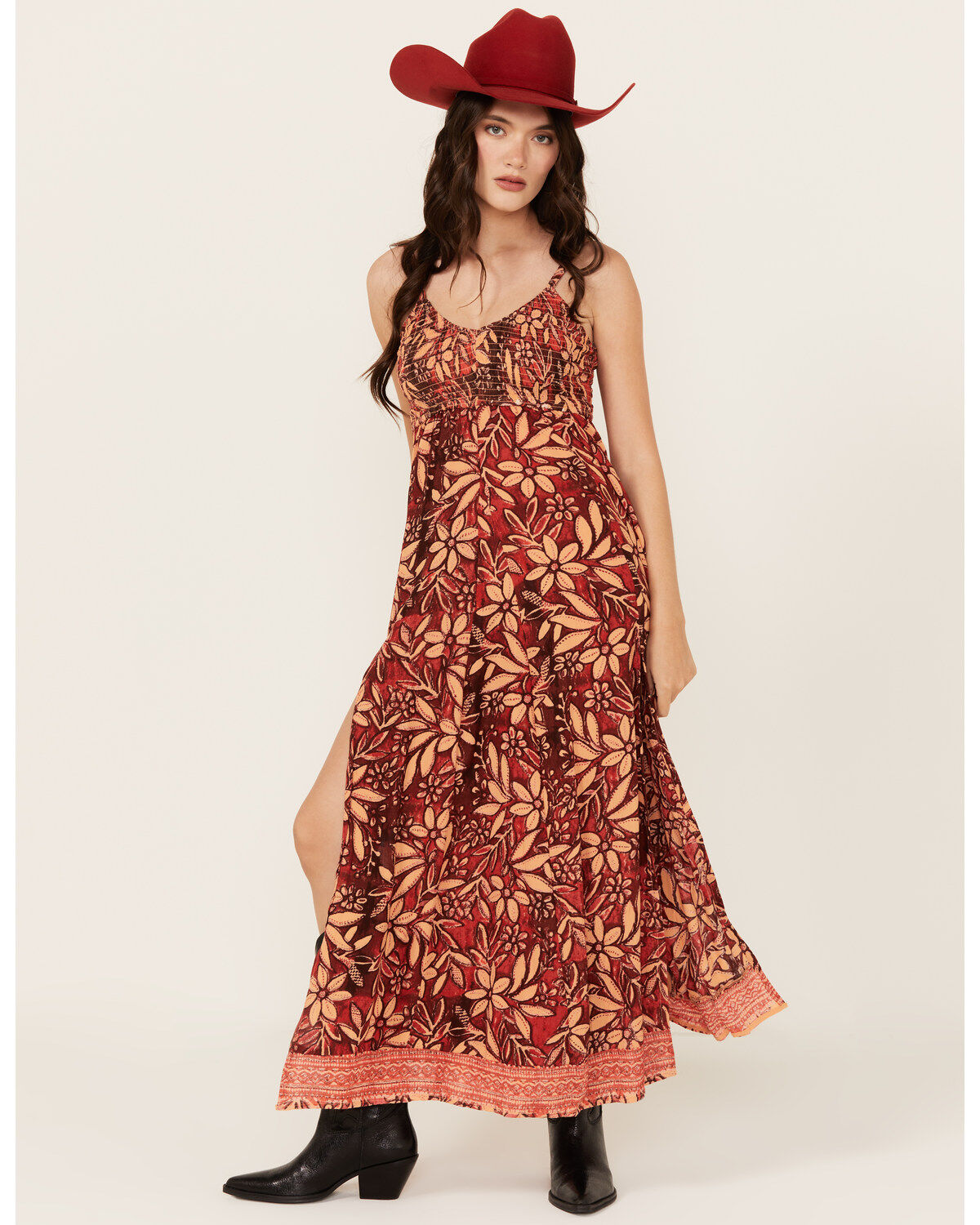 Women's Angie Floral Print Sleeveless Maxi Dress