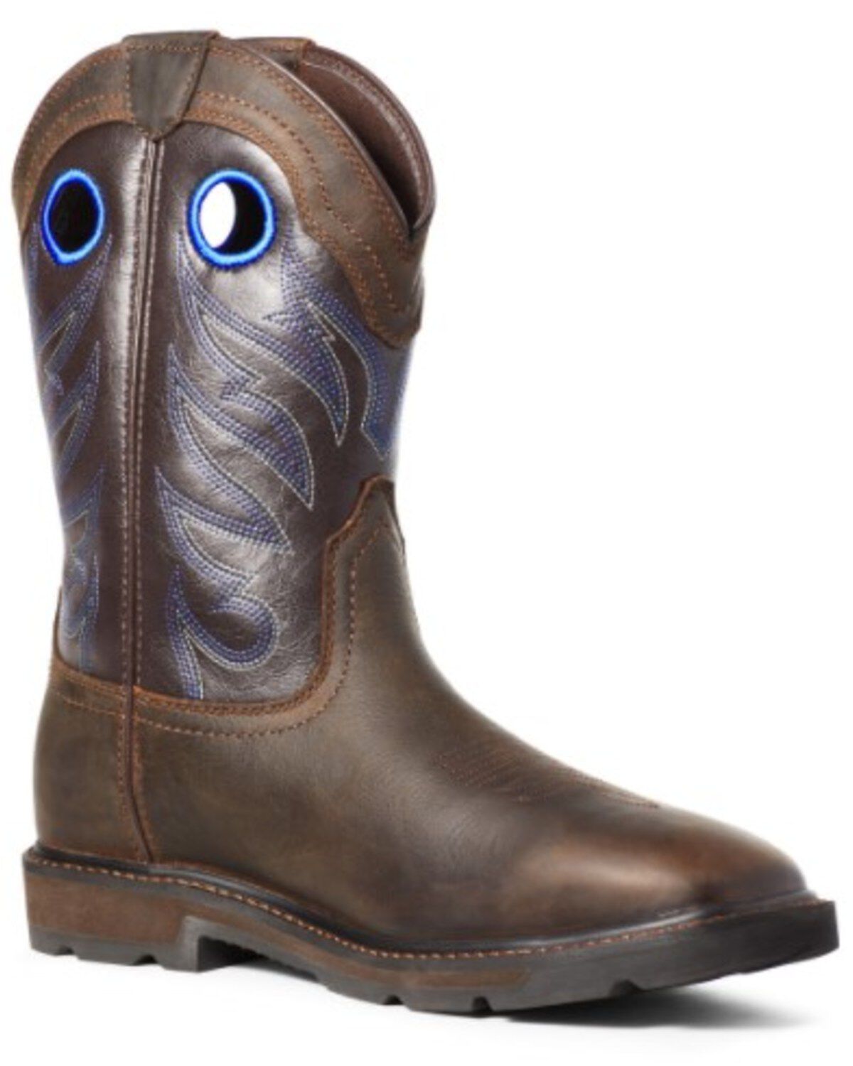Men's Ariat Brown Groundwork Western Work Boots - Soft Toe