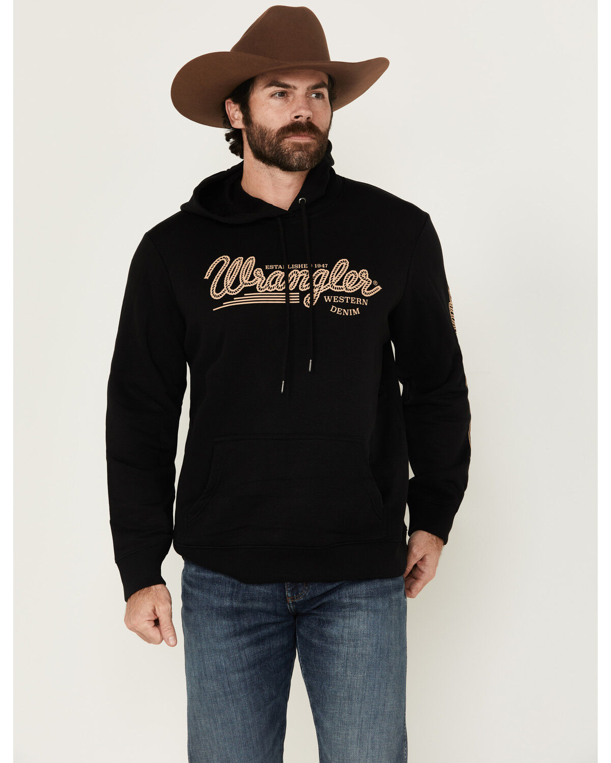 Men's Wrangler Logo Graphic Hooded Sweatshirt