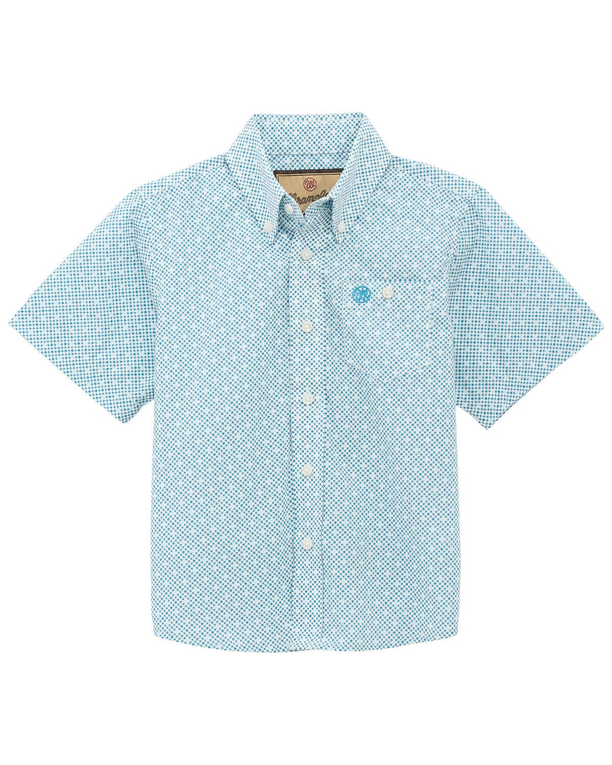Boys' Wrangler Geo Print Short Sleeve Button-Down Western Shirt