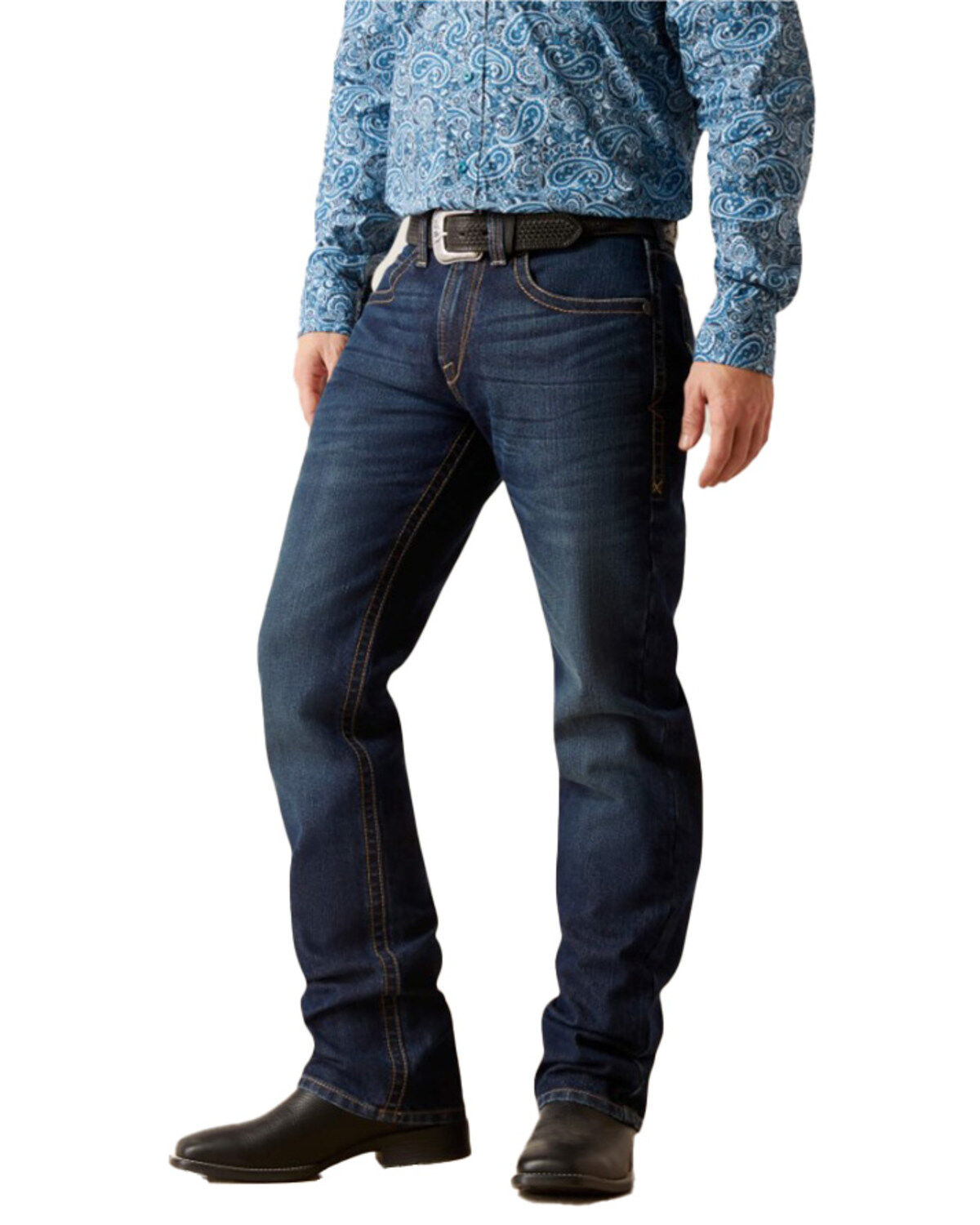Men's Ariat M5 Dennis Dark Wash Stretch Straight Jeans