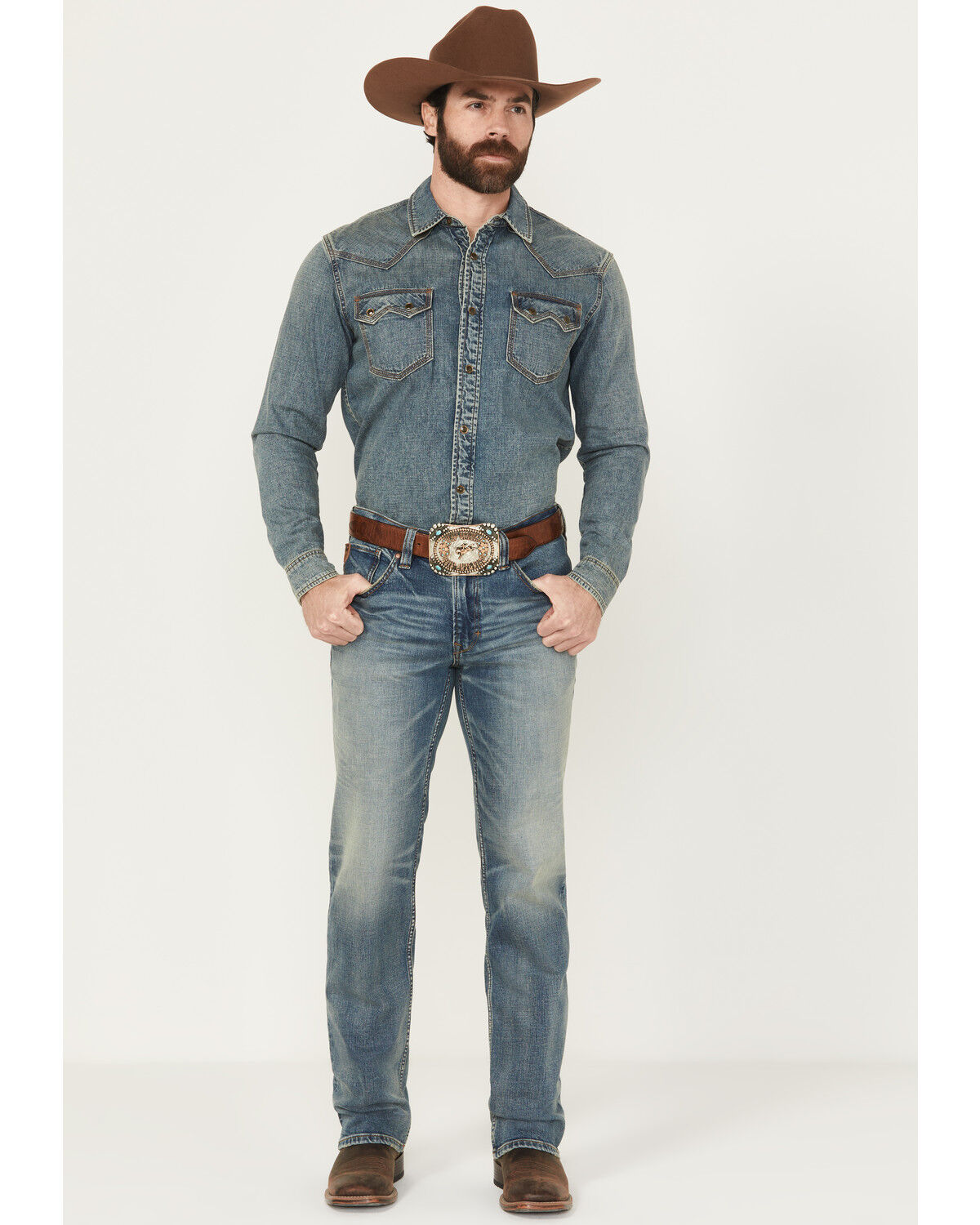 Men's Moonshine Spirit Decker Slim Straight Stretch Denim Jeans