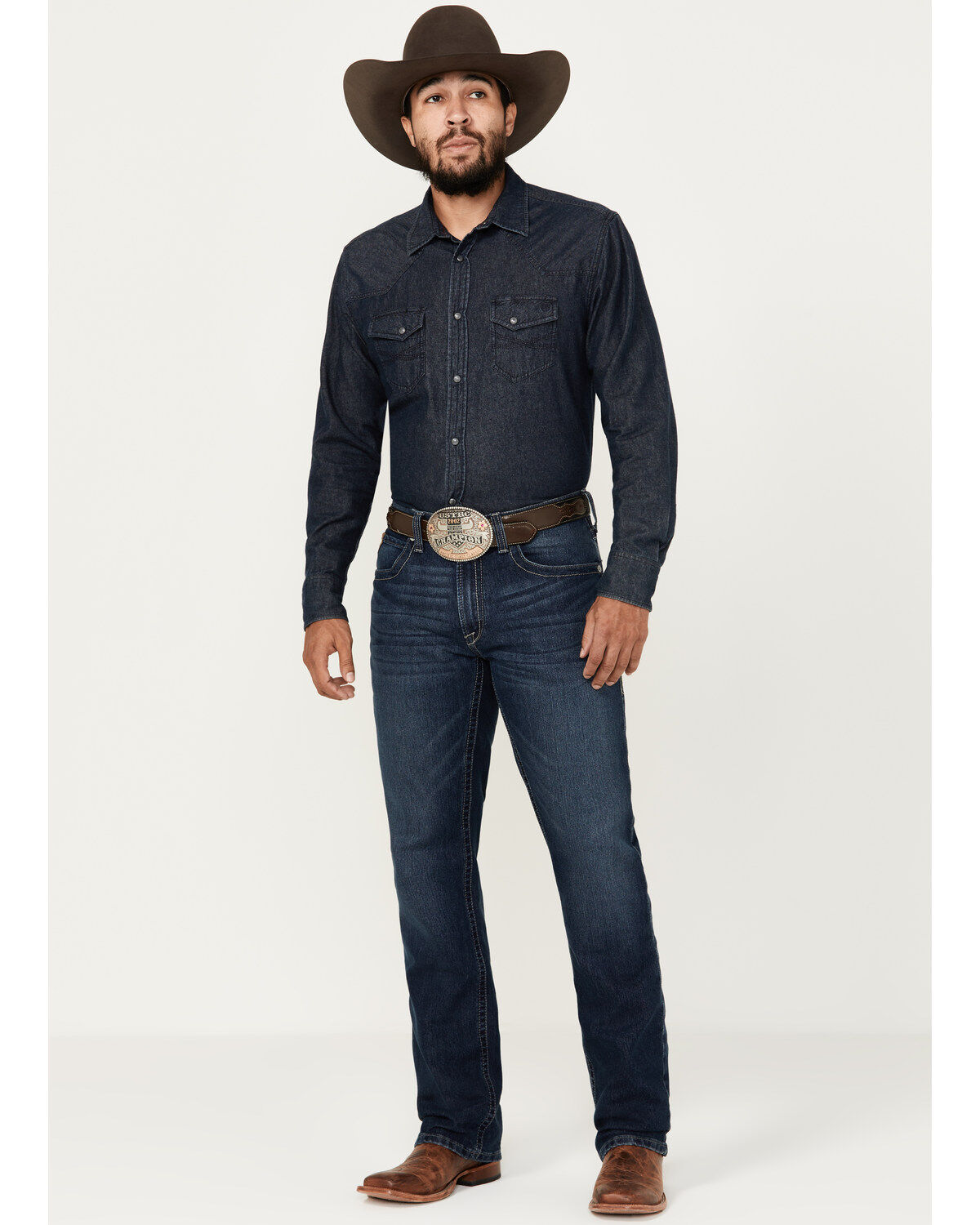Men's Ariat M4 Colman Ferrin Dark Wash Relaxed Bootcut Durable Stretch