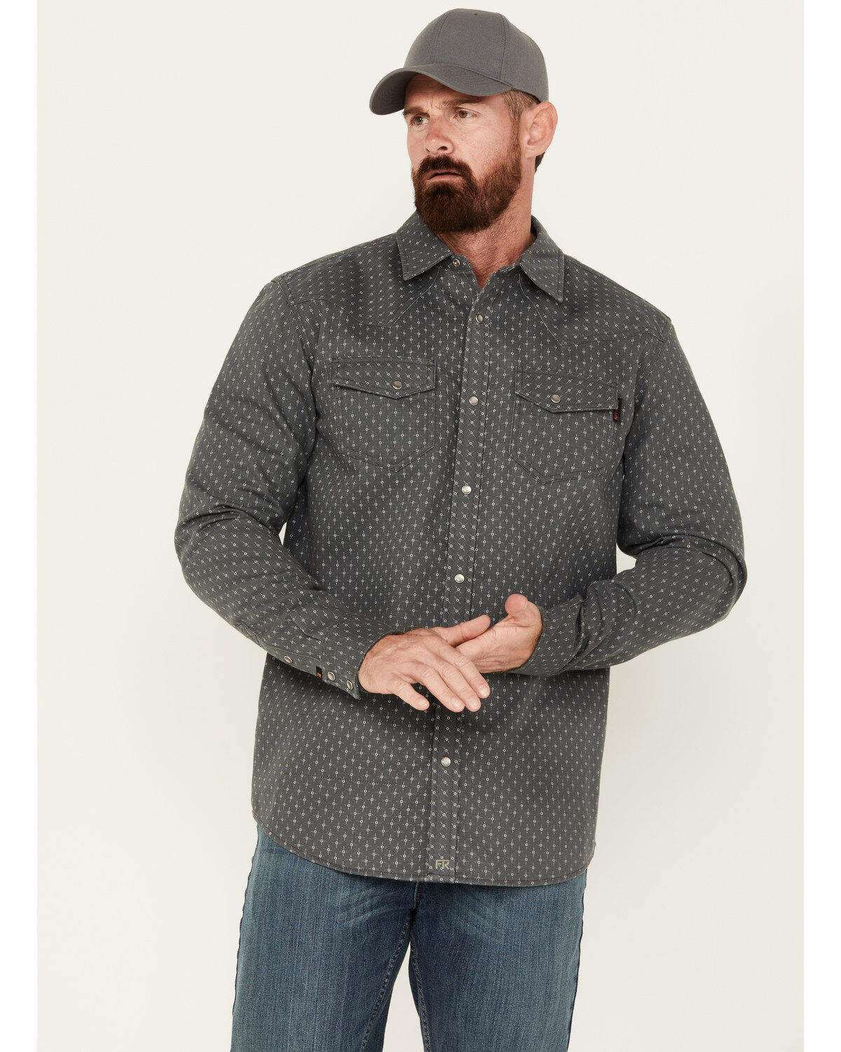 Men's Cody James FR Lightweight Long Sleeve Pearl Snap Stretch Work Sh