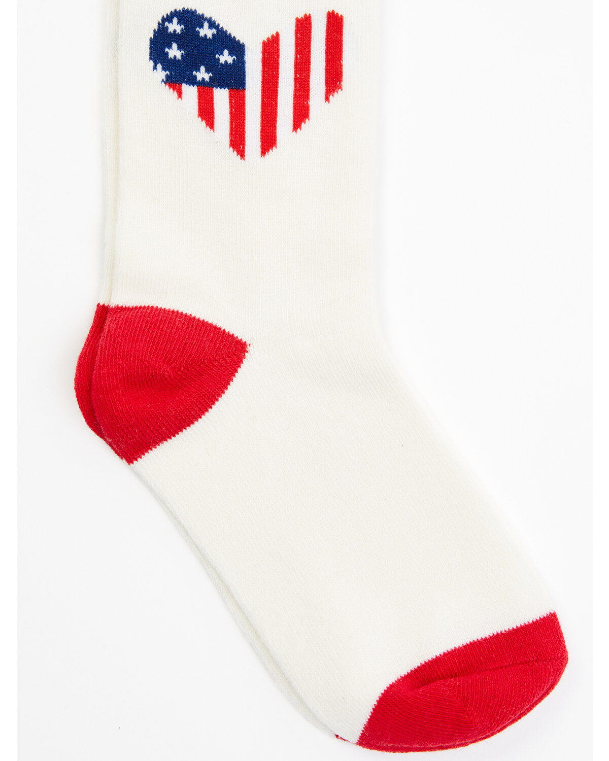 Girls' RANK 45 Americana Heart Crew Socks