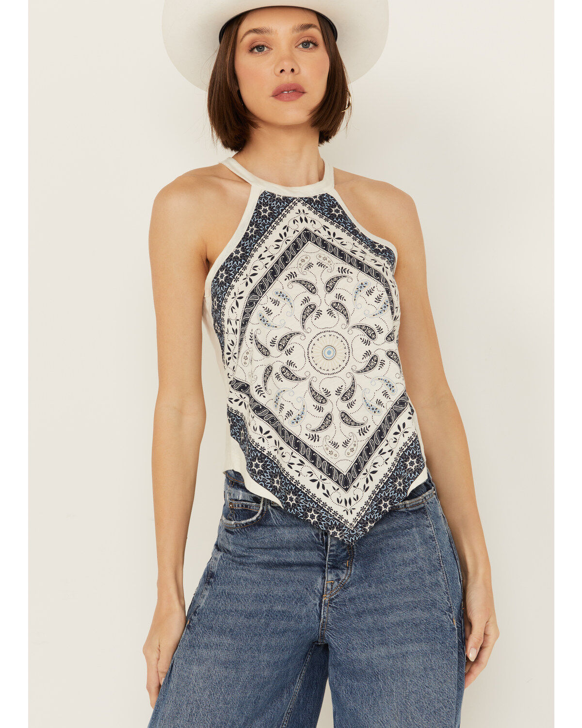 Women's Shyanne Bandana Print Halter Tank