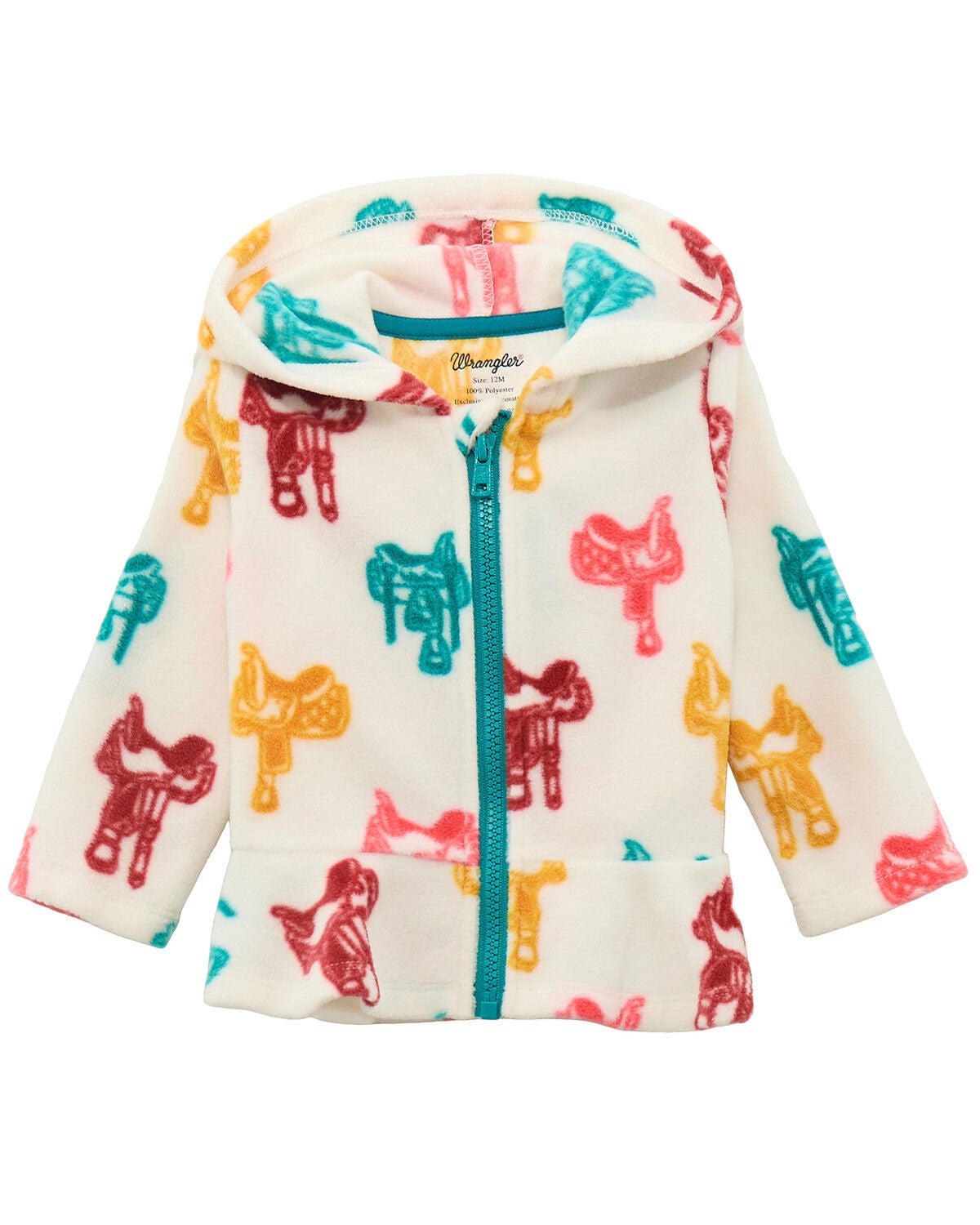 Girls' Wrangler Toddler Saddle Fleece Zip-Up Jacket