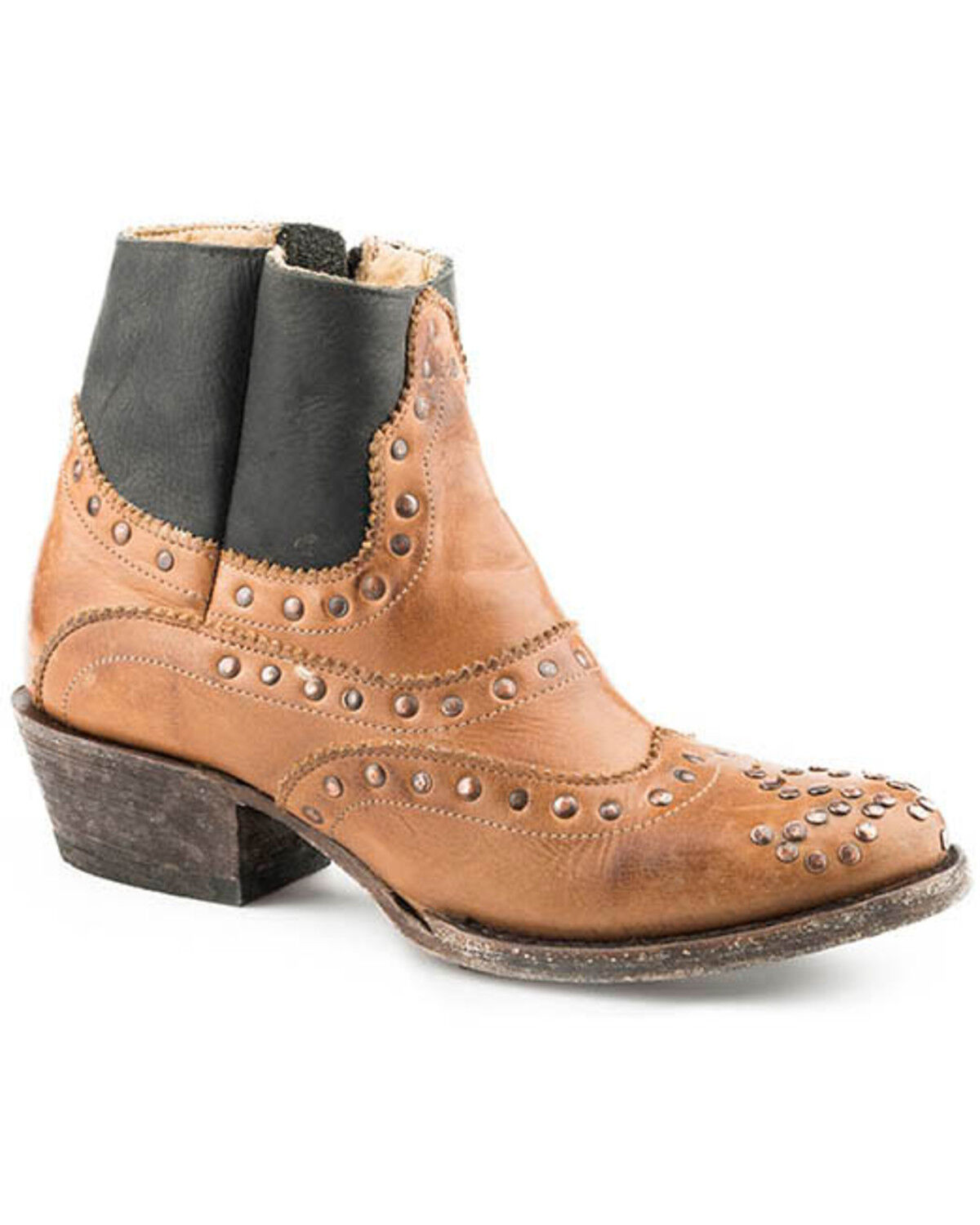 Women's Stetson Gia Embellished Western Booties - Round Toe