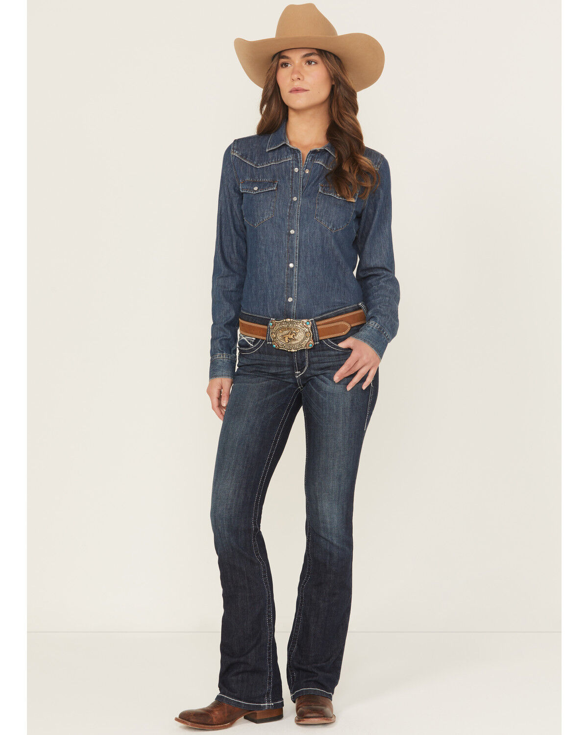 Women's Ariat Low Rise Rosy Whipstitch Bootcut Jeans