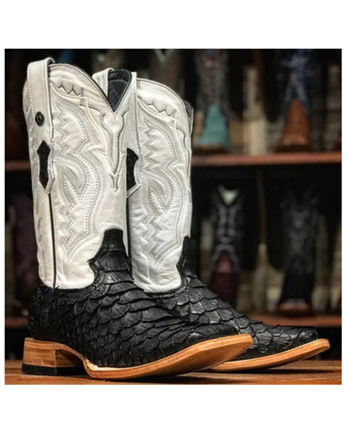 Men's Tanner Mark Jumbo Python Exotic Western Boots - Broad Square Toe