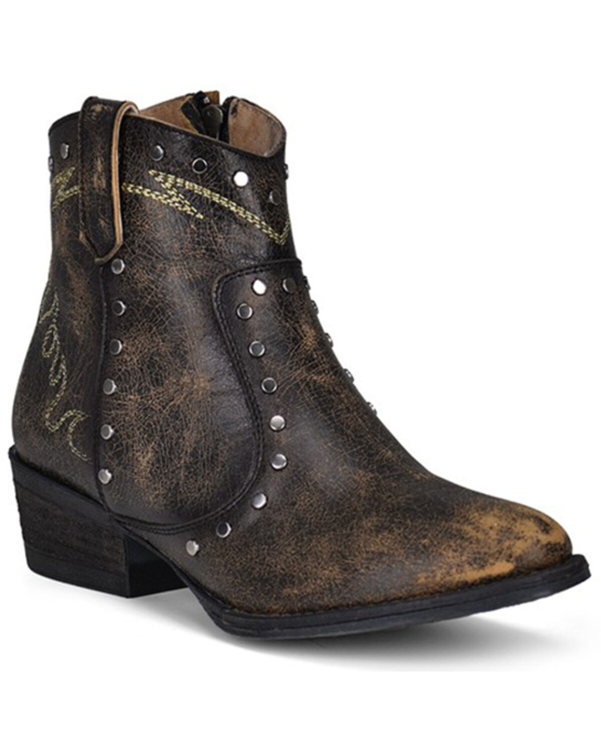 Women's Circle G Embroidery Fashion Booties - Round Toe